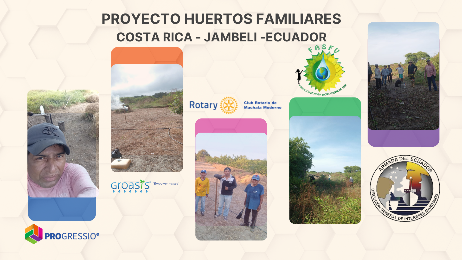 Ejecución de proyecto «Huertos Familiares» en la isla Costa Rica de Jambelí, El Oro.